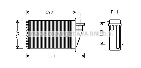 AVA QUALITY COOLING Теплообменник, отопление салона FT6266